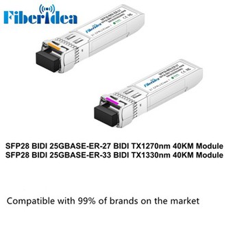 25G SFP28 BiDi TX1270/RX1330nm 40km LC DDM